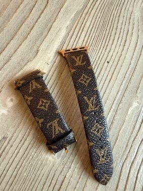 Louis Vuitton Monogram Brown and Gold Apple 3 series Watch Strap